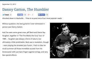 Best Guitarist I ever witnessed in person was Danny Gatton