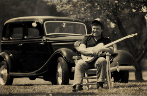 Danny Gatton with his Fender Signature Telecaster and 1934 Ford