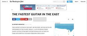 The Fastest Guitar in the East by Richard Harrington -The Washington Post