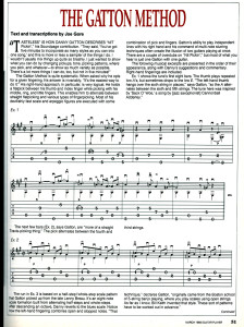 1989 March Guitar Player.The Gatton Method text and Transcriptions by Joe Gore