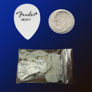 Fender 358 Heavy Gauge Jazz Picks in White