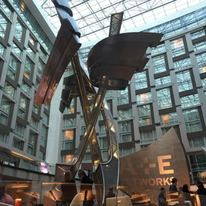 Real Screen - Washington DC with A & E networks sculpture