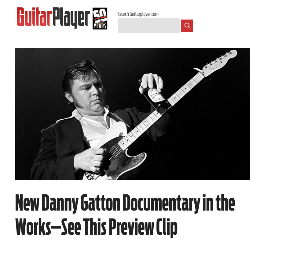 Guitar player Article - guitarplayer.com - Link to the trailer for The Humbler - Danny Gatton